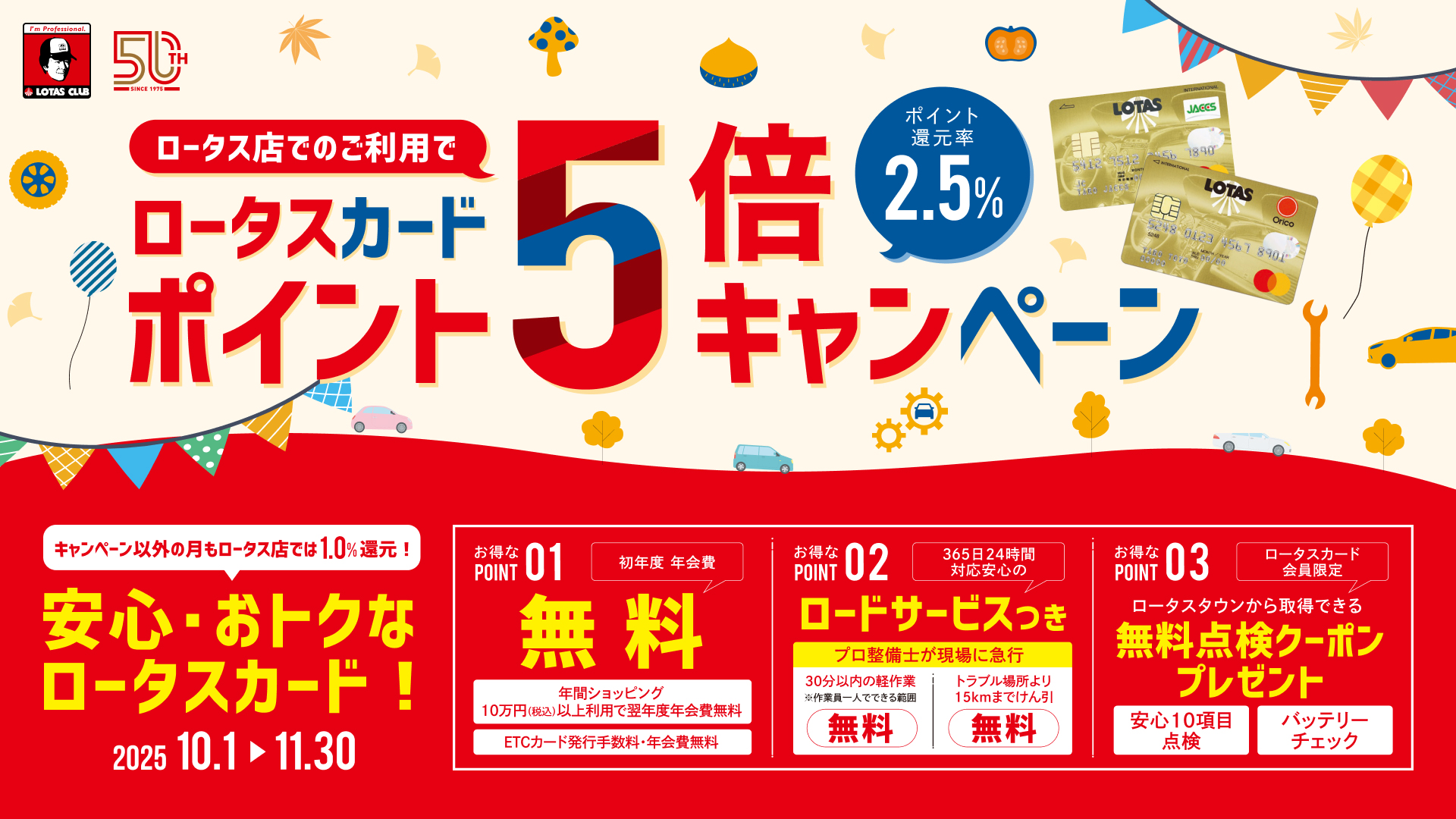ロータスカードポイント5倍キャンペーン